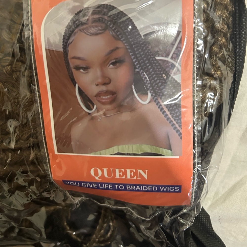 Honey blonde braided wig